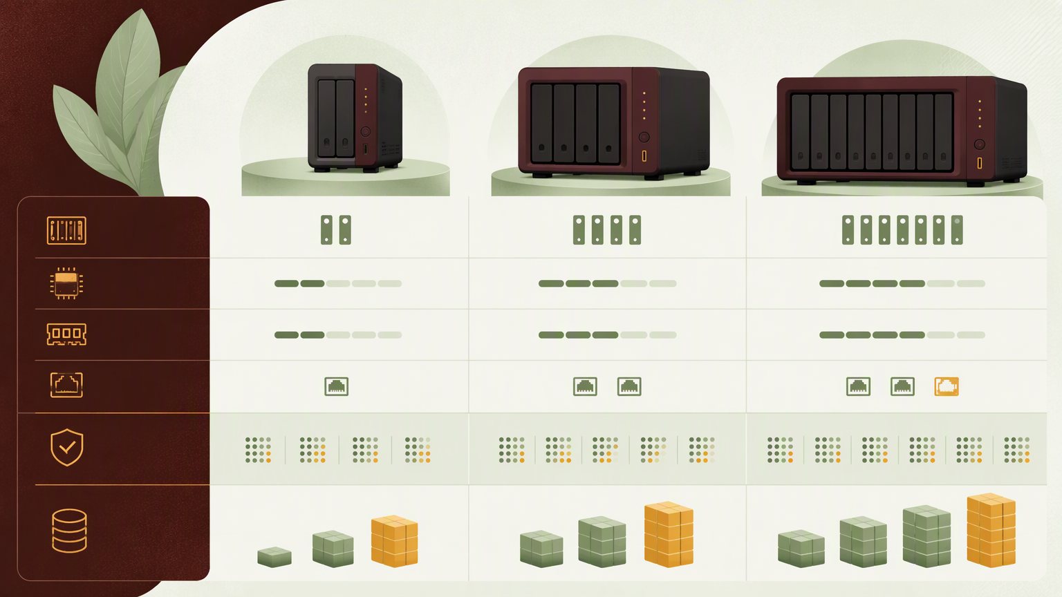 NAS с дисками в RAID для офисного хранилища и бэкапов